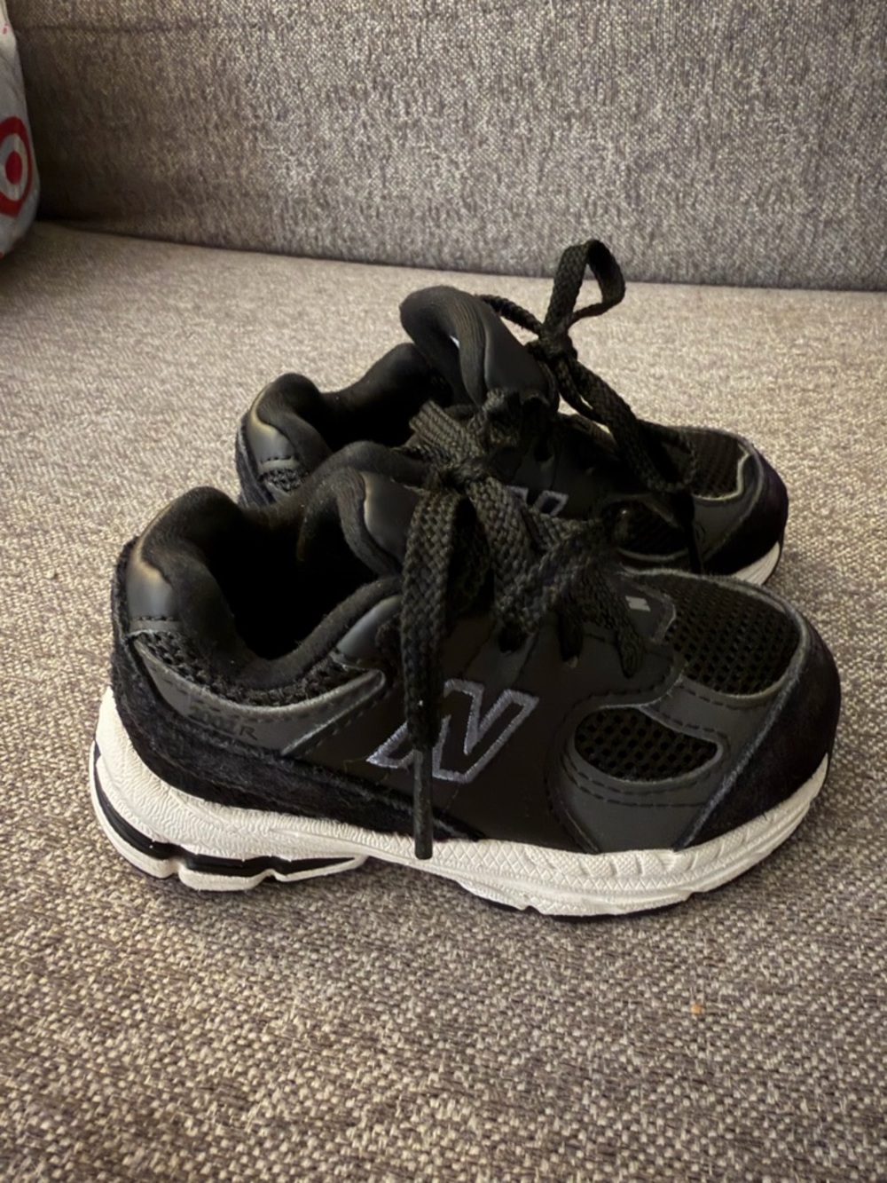 New Balance Kids Black and White Sneakers
